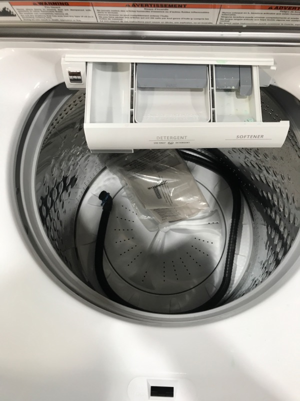 Photo 3 of Maytag - 5.3 Cu. Ft. High Efficiency Smart Top Load Washer with Extra Power Button - White
