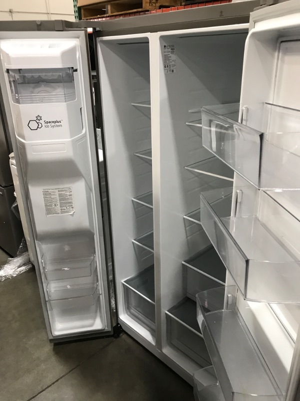 Photo 3 of LG Door in Door 27.12-cu ft Side-by-Side Refrigerator with Ice Maker (Printproof Stainless Steel)
