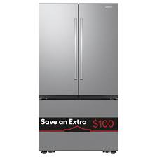 Photo 1 of Samsung Mega Capacity 31.5-cu ft Smart French Door Refrigerator with Dual Ice Maker (Fingerprint Resistant Stainless Steel) ENERGY STAR
