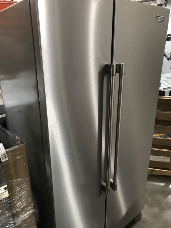 Photo 2 of Maytag 24.9-cu ft Side-by-Side Refrigerator (Fingerprint Resistant Stainless Steel)
