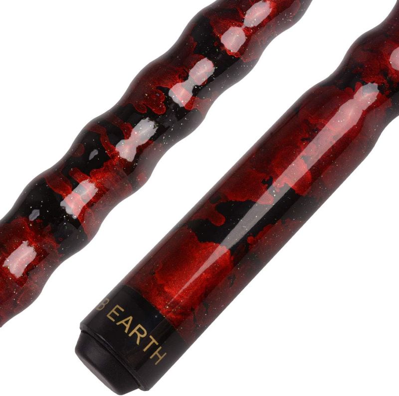 Photo 1 of AB Earth 2-Piece 58" Pool Cue/Pool Stick Ergonomic Design Hardwood Canadian Maple 13mm Tip 18-21oz Billiard Cue B1S Wine 21oz