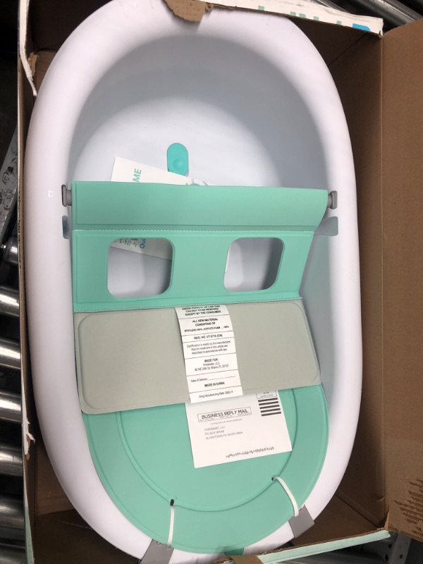 Photo 2 of 4-in-1 Grow-with-Me Bath Tub by Frida Baby Transforms Infant Bathtub to Toddler Bath Seat with Backrest for Assisted Sitting in Tub