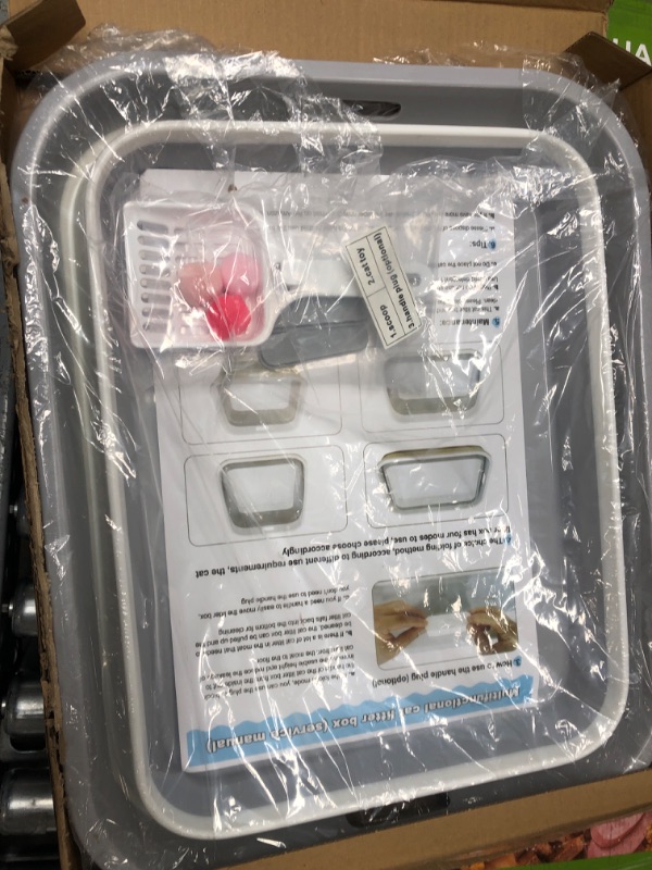 Photo 1 of Maohegou Senior Cat Litter Box, Three Legged Arthritic Cat Litter Box Low Entry, Open Cat Litter Box for Sick Frail Handicap Disabled Cats, Older Elderly Corner Cat Litter Box for Indoor Cats