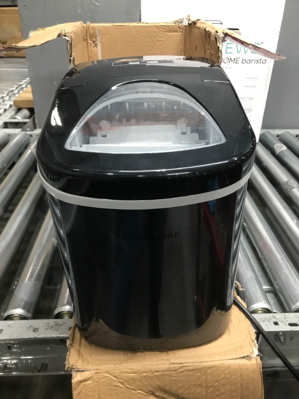 Photo 1 of * important * see notes *
Frigidaire Compact Countertop Ice Maker, Makes 26 Lbs. Of Bullet Shaped Ice Cubes Per Day, Silver Stainless
