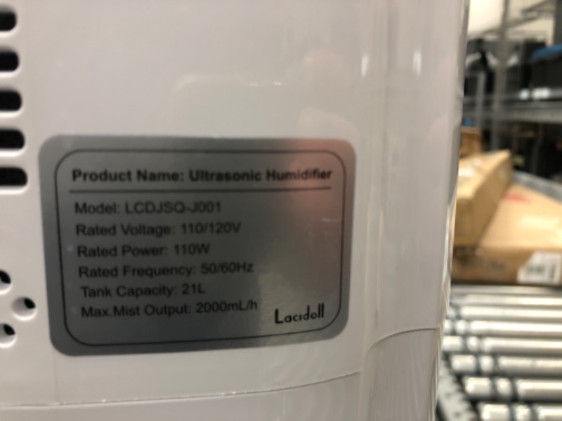 Photo 5 of ***POWERS ON - UNABLE TO TEST FURTHER***
LACIDOLL Humidifiers for Large Room Whole House Humidifier for Home 2000 sq.ft, 5.5Gal