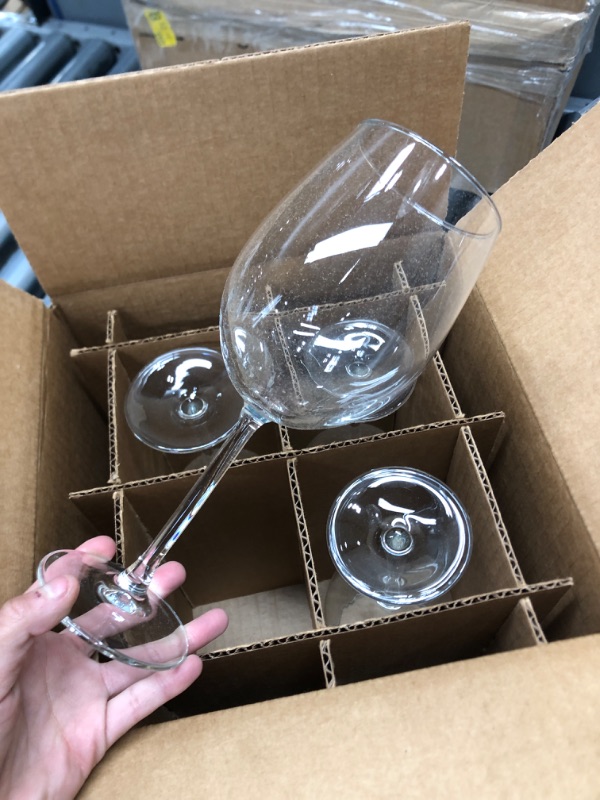 Photo 3 of ****MISSING 1 GLASS***** AmazonBasics All-Purpose Wine Glasses - 19-Ounce, Set of  3