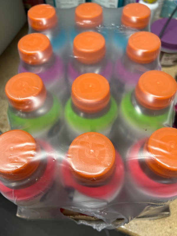 Photo 2 of ***BEST BY 12/19/23*** Gatorade Fit Electrolyte Beverage, Healthy Real Hydration, Four Flavor Variety Pack, 16.9.Fl oz Bottles (Pack of 12) Watermelon Strawberry / Tropical Mango / Citrus Berry / Cherry Lime