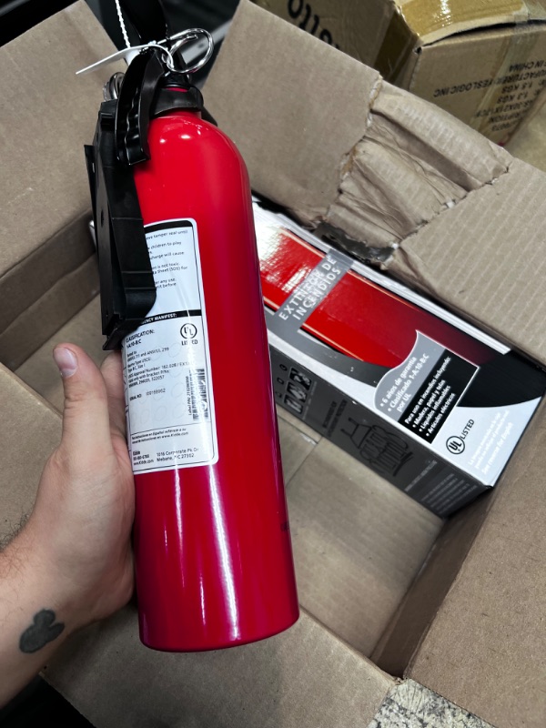 Photo 2 of Kidde Fire Extinguisher for Home, 1-A:10-B:C, Dry Chemical Extinguisher, Red, Mounting Bracket Included, 2 Pack Basic 2 Pack