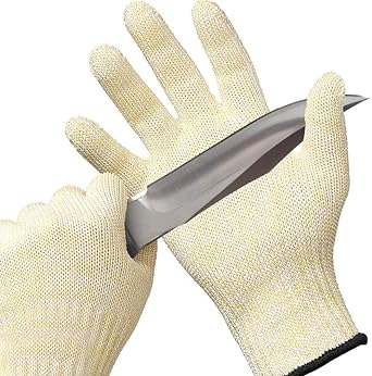 Photo 1 of ***THREE PACK*** Caprihom Level 8 Reliable Cut Resistant Gloves Food Grade Mandoline Gloves for Meat Cutting, Oyster Shucking(S,M,L,XL) Medium Level 8 Cut Resistant