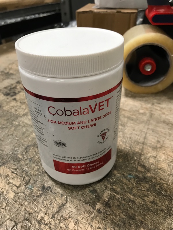 Photo 2 of **EXP DATE 01/2025!Pet Health Solutions CobalaMAX Vitamin Soft Chews Medium Large Dogs - Vitamin B12, B9 - Support Immune System, Nervous System, Energy Metabolism Stamina - 60 Soft Chews Medium/Large