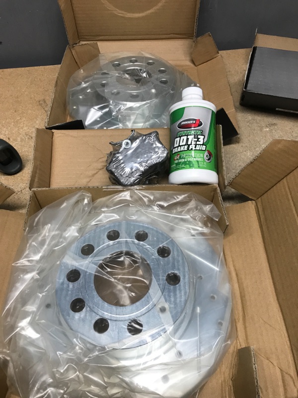 Photo 2 of PowerSport Rear Brakes and Rotors Kit |Rear Brake Pads| Brake Rotors and Pads| Ceramic Brake Pads and Rotors |fits 2010-2019 Audi A3; Volkswagen Beetle, Golf, Golf SportWagen, Jetta BLCR.33074.02