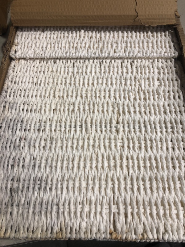 Photo 1 of * used * see all images *
Vagusicc Storage Baskets, Set of 2 Hand-Woven Paper Rope Wicker Baskets, Foldable Cube Storage Baskets Bins,