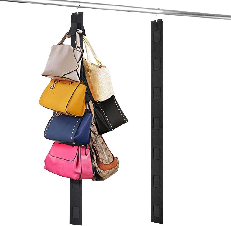 Photo 1 of Relavel Hanging Purse Organizer for Closet Purse Organizer for Wall Hanging Bag Organizer Handbag Rack for Closet Storage Holder with Hook Purse Storage Organizer Purse Hanger Closet
