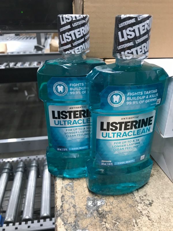 Listerine Ultraclean Tartar Control Antiseptic Mouthwash Cool Mint ...