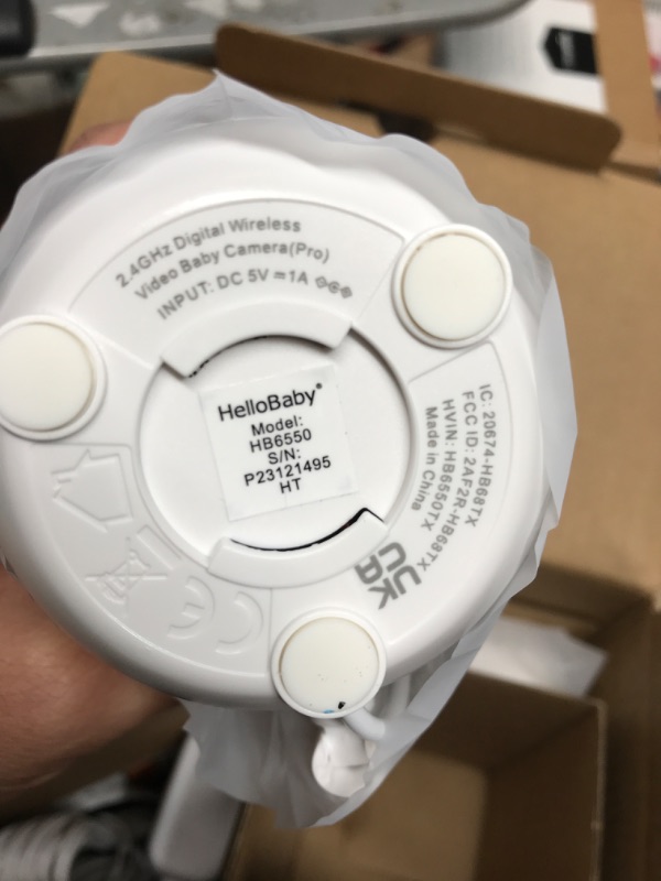 Photo 1 of HelloBaby Monitor, 5''Display, Pan-Tilt-Zoom Video Baby Monitor with Camera and Audio, Night Vision, 2-Way Talk, Temperature, 8 Lullabies and 1000ft Range Baby Monitor No WiFi for Elderly 6550-1