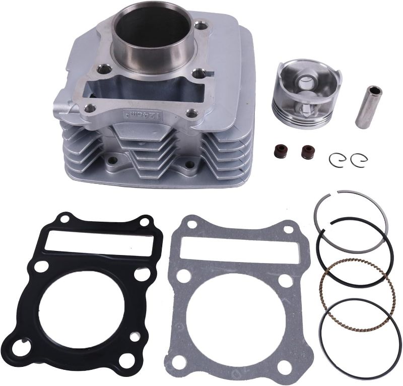 Photo 1 of  57mm Bore Cylinder Barrel Jug Flat Piston Gasket Kit Compatible with Suzuki GN125 GS125 GZ125 TU125 EN125HU VanVan RV125 DR125