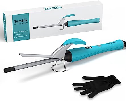Photo 1 of 
Terviiix Small Curling Iron for Short Hair, 9mm Thin Curling Iron Wand, 3/8 Inch Small Barrel Skinny Hair Curling Tongs, Ceramic Tiny Curling Wand Iron with Digital Adjustable Temperature & Glove