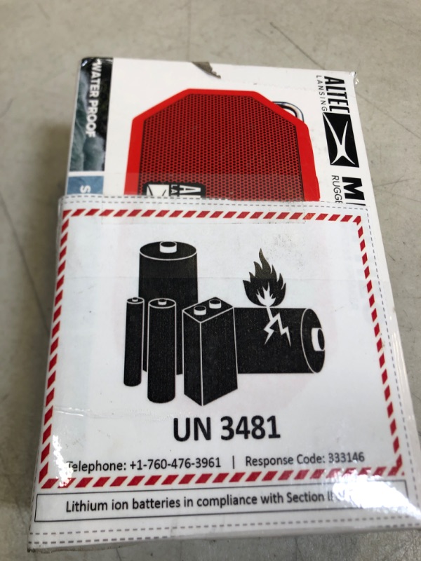 Photo 2 of Altec Lansing Mini H2O - Waterproof Bluetooth Speaker, IP67 Certified & Floats in Water, Compact & Portable Speaker for Hiking, Camping, Pool, and Beach, Red Red Speaker