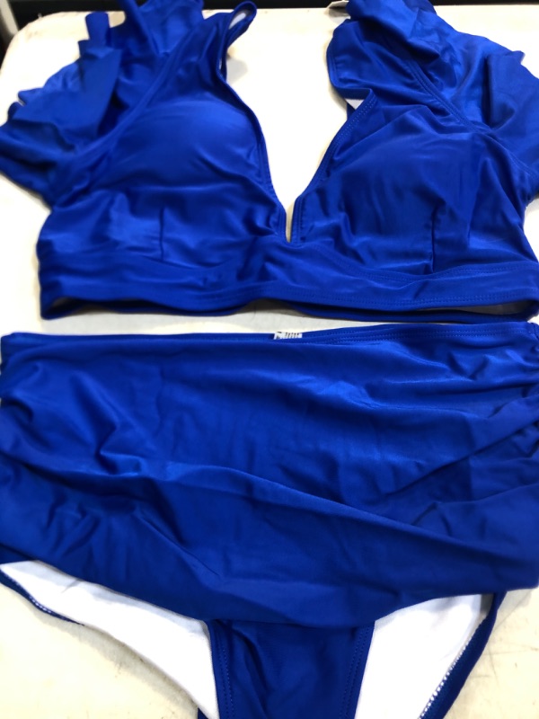 Photo 1 of 2 PC BATHING SUIT LARGE BLUE