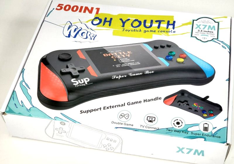 Photo 1 of 500-In-1 OH YOUTH Handheld Game Console SUPER GAMING BOX 3.5" HD Color Screen