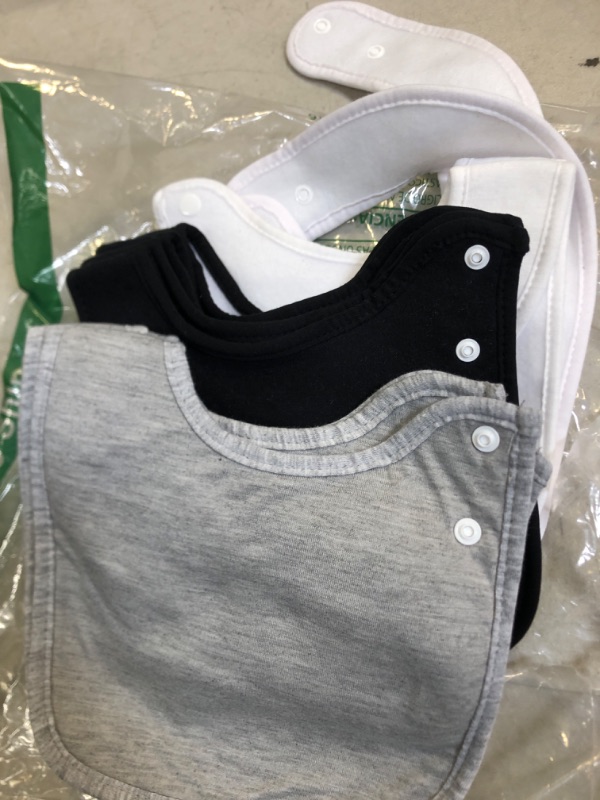 Photo 1 of BABY BIB PACK OF 12 GRAY BLACK WHITE