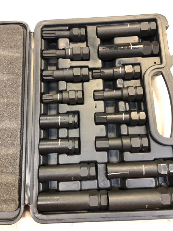 Photo 1 of MIXPOWER 16-Piece Locking Lug Nut Master Key Set of Spline Star and Hex Style Keys, Wheel Lock Removal Kit, Thin-Walled and Long Lug Keys to Prevent Damage to Wheels Double-Hex Heads