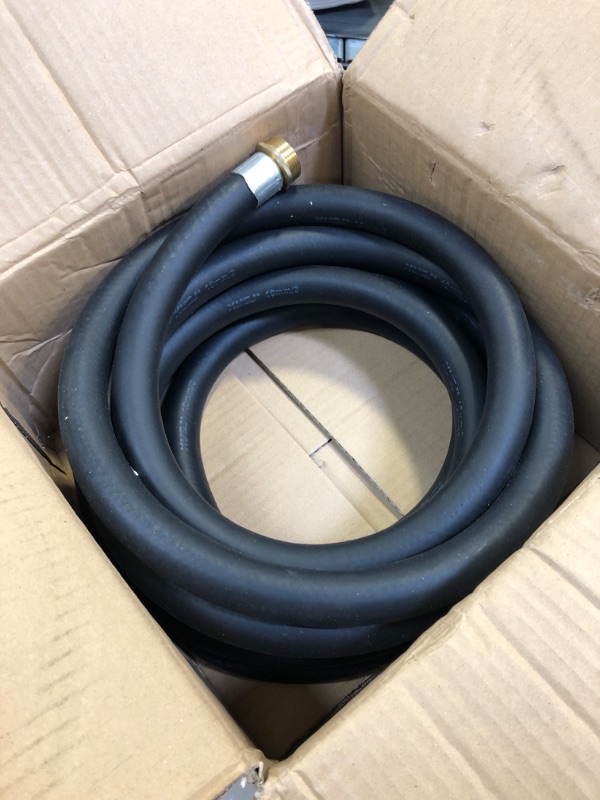 Photo 2 of 20 Feet 1Inch Inlet 1Inch Outlet Fuel Gas Transfer Pump Hose Oil Pump Tube Universal Black Application for Dispensing Diesel Fuel Gasoline Grease Kerosene 1" Inlet 1" Outlet Black