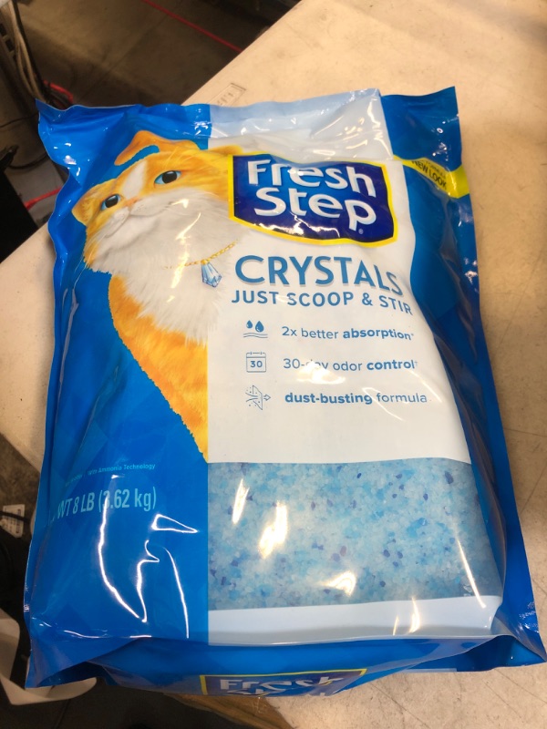 Photo 2 of Fresh Step Crystals, Premium Cat Litter, Scented, 8 Pounds 8 Pound (Pack of 1)