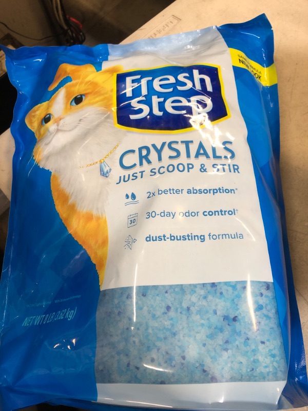 Photo 2 of Fresh Step Crystals, Premium Cat Litter, Scented, 8 Pounds 8 Pound (Pack of 1)