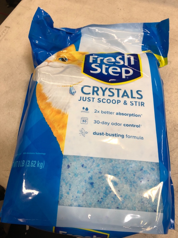 Photo 2 of Fresh Step Crystals, Premium Cat Litter, Scented, 8 Pounds 8 Pound (Pack of 1)