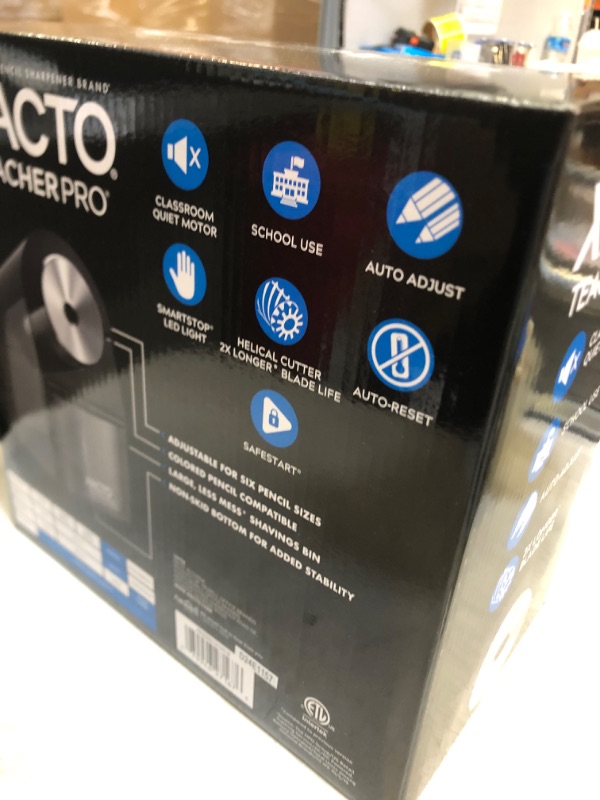 Photo 2 of X-Acto® TeacherPro® Classroom Electric Pencil Sharpener, Blue Black