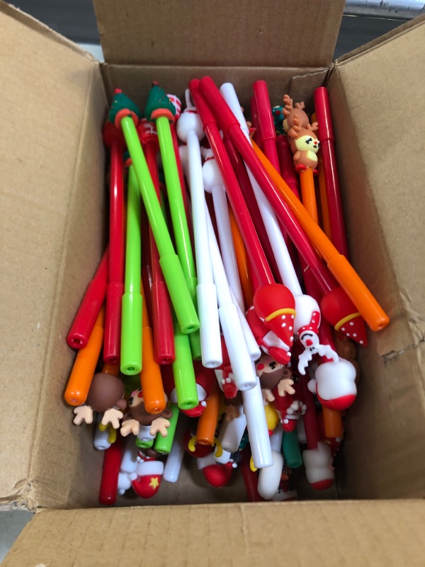 Photo 2 of 120PCS Christmas Cartoon Gel Ink Pens Christmas Pen Christmas Cartoon Gel Ink Roller Ball Pens School Office Party Supplies Christmas Pens Bulk Christmas Cute Pens Xmas Gel Ink Pen