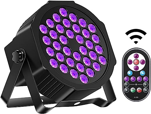 Photo 1 of Black Lights, U`King 72W 36LED UV Blacklight with Glow in The Dark Party Supplies by DMX and Remote Control for Stage Lighting