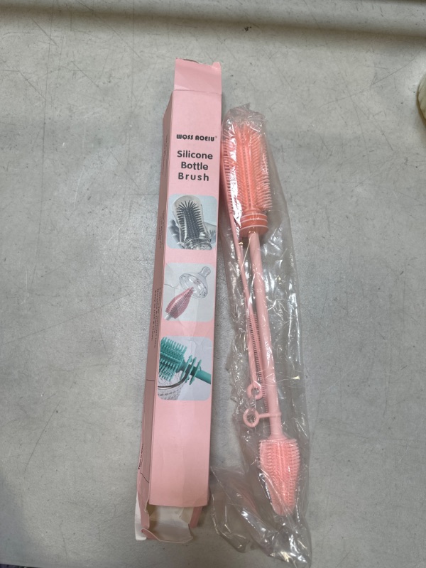 Photo 1 of 3Pcs Silicone Baby Bottle Brush - Pink
