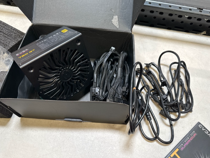 Photo 2 of EVGA SuperNOVA 750 GT, 80 Plus Gold 750W, Fully Modular, Auto Eco Mode with FDB Fan, 7 Year Warranty, Includes Power ON Self Tester, Compact 150mm Size, Power Supply 220-GT-0750-Y1 GT 750W