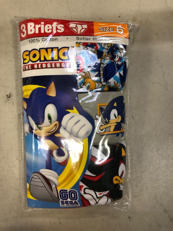 Photo 1 of Size 6----Sonic the Hedgehog  Boys Underwear , 3pk Brief
