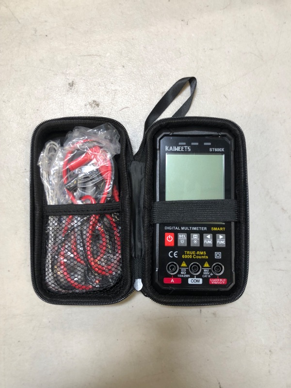 Photo 2 of Multimeter, Digital Multimeter 6000 Counts TRMS, Auto-Ranging Color LCD Screen Voltmeter, Smart Electrical Tester Measures Voltage Current Resistance Continuity Duty-Cycle Capacitance Temperature
