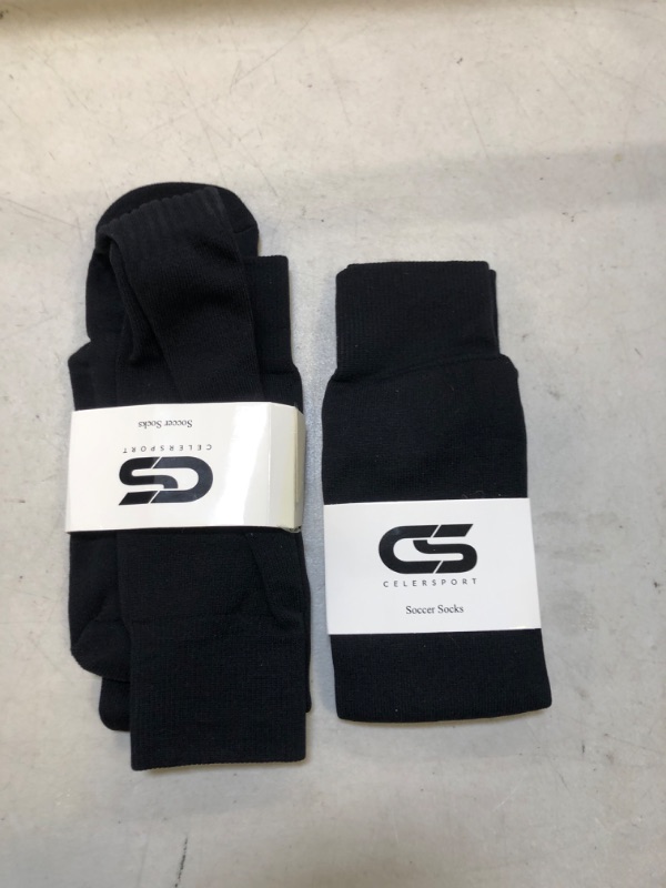 Photo 1 of CELERSPORT BLACK SOCCER SOCKS 