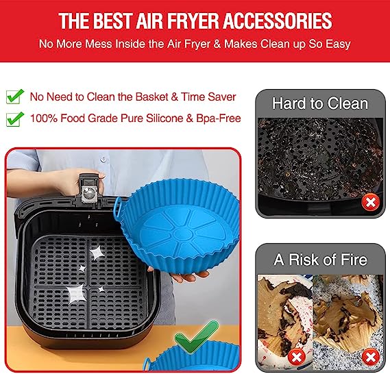 Photo 1 of 4Pack Air Fryer Silicon Tray Oven Accessories