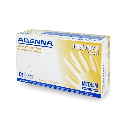 Photo 1 of Adenna Bronze Latex Powder Free Medical Exam Gloves, X-Large (1000 Gloves)