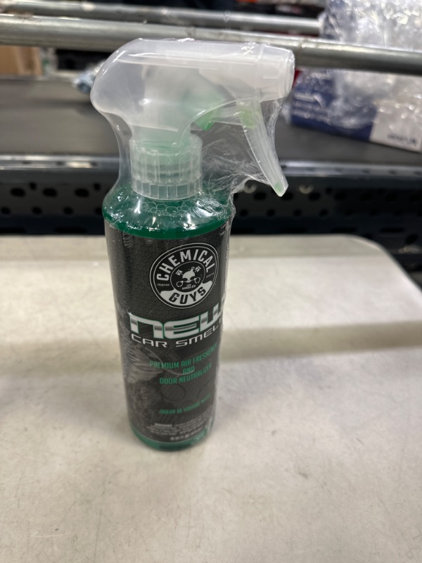 Photo 2 of Chemical Guys AIR_101_16 New Car Smell Premium Air Freshener and Odor Eliminator, Long-Lasting Scent, Great for Cars, Trucks, SUVs, RVs & More, 16 fl oz NEW CAR 16 oz