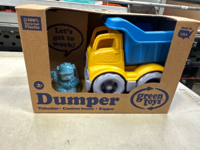 Photo 2 of Green Toys Dumper Construction Truck Blue/ Yellow, 5.75x7.5x5.5