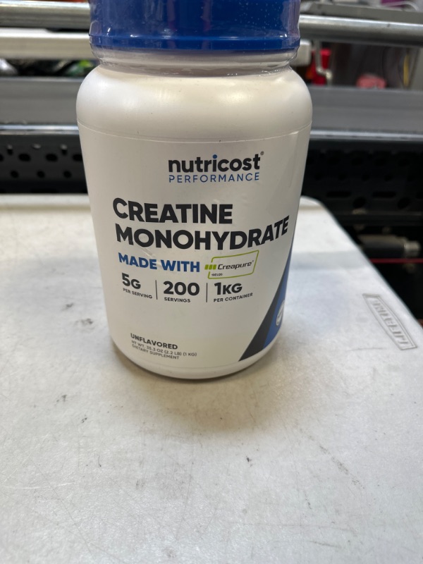 Photo 2 of Nutricost Creapure® Creatine Monohydrate 1KG 200.0 Servings (Pack of 1)---Exp Date 03-2026