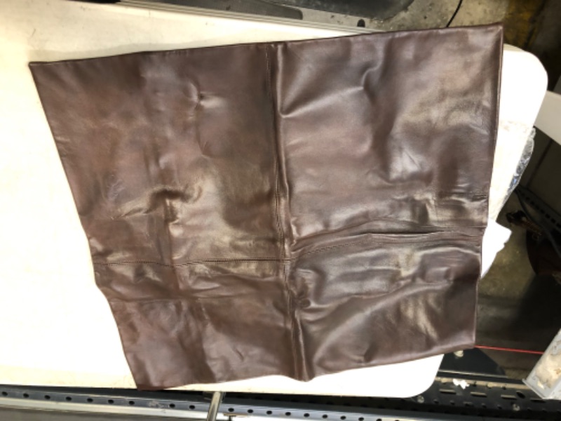 Photo 1 of 21x21 leather pillow cover