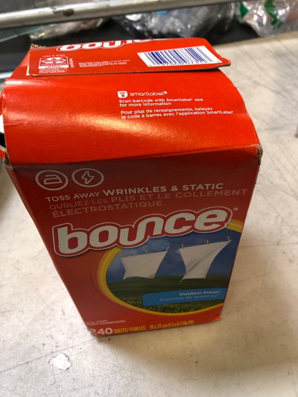 Photo 2 of Bounce Dryer Sheets Laundry Fabric Softener, Outdoor Fresh, 240 Count Dryer Sheets, 240 count