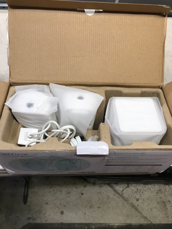 Photo 2 of MeshForce Whole Home Mesh WiFi System M3 Suite (1 WiFi Point + 2 WiFi Dot) - Dual Band WiFi System Router Replacement and Wall Plug Extender - High Performance Wireless Coverage for 5+ Bedrooms Home