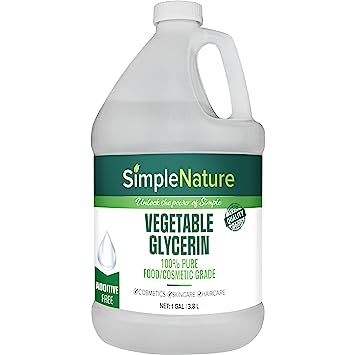 Photo 1 of 
SimpleNature 100% Pure Vegetable Glycerin - 1 Gallon (128 fl oz) - Natural Pure Food/Cosmetic Grade Skincare, Haircare, Cosmetics, Soapmaking, Crafts -