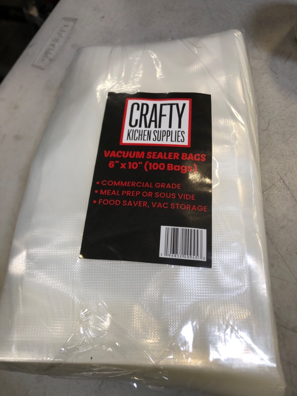 Photo 1 of 
crafty kitchen supplies vacuum sealer bags 6 x 10 100 bags

