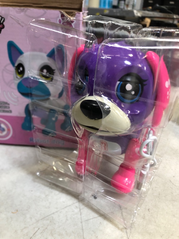 Photo 2 of amdohai Interactive Puppy - Smart Pet, Electronic Robot Dog Toys for Age 3 4 5 6 7 8 Year Old Girls, Gift Idea for Kids ? Voice Control?Intelligent Talking (Dark Purple)