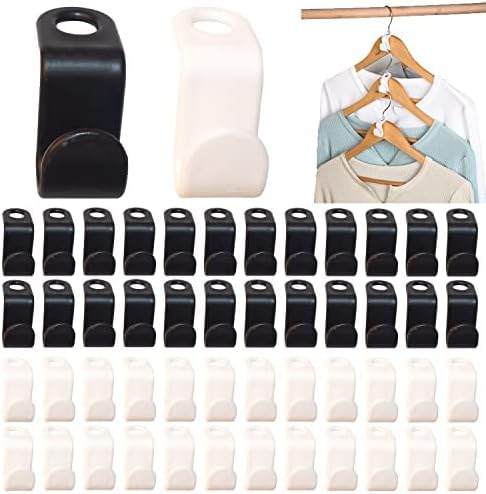 Photo 1 of 100 Pack Clothes Hanger Connector Hooks, Space Saving Cascading Hanger, Extender Hooks Closet Organizer and Storage(White & Black)
